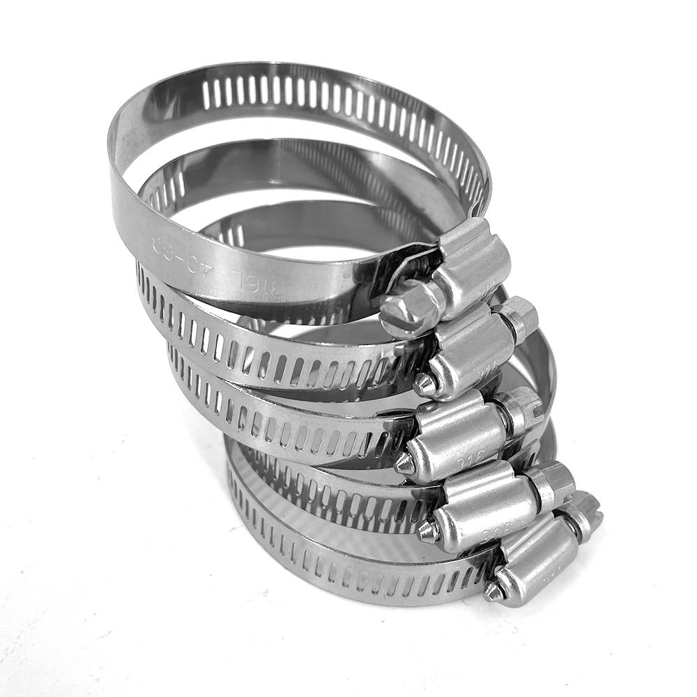 Industrial Price 1/4 316 Stainless Steel Quick Release Hydraulic Heavy Duty Pipe Clamp American Type Hot Hose Clip Hose Clamp